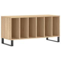 Platenkast 100x38x48 cm bewerkt hout sonoma eikenkleurig - thumbnail