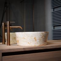 Waskom Loutro Bali S Rond 40x40x15 cm Marmer Sand Loutro - thumbnail