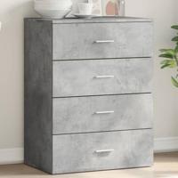 Dressoir 60x39x80 cm bewerkt hout betongrijs - thumbnail
