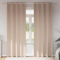 VidaXL Zwart-out gordijnen met ringen 2 pcs taupe 225 x 140 cm - thumbnail