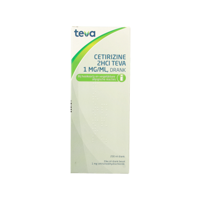 Teva Cetirizine 2HCl 1mg/ml 200 Milliliter Teva Cetirizine 2HCl 1mg/ml 200 Milliliter