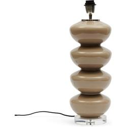 Rivièra Maison Tafellamp 'Beaugrand' Glas, kleur Beige (excl. kap)