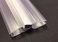 Riko universele magneetstrip deur 6 mm transparant lengte 197 cm - thumbnail