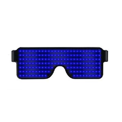 Nacht Club Bar Disco LED licht uitstralen glazen Festival partij USB opladen sluiter dynamische Flash bril (blauw)