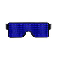 Nacht Club Bar Disco LED licht uitstralen glazen Festival partij USB opladen sluiter dynamische Flash bril (blauw) - thumbnail