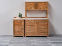 Passion Grills | Buitenkeuken Module Milano | Opstelling 08 | Albastro Cream - thumbnail