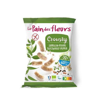 Pain Des Fleurs Crousty chips peper glutenvrij bio 75 Gram