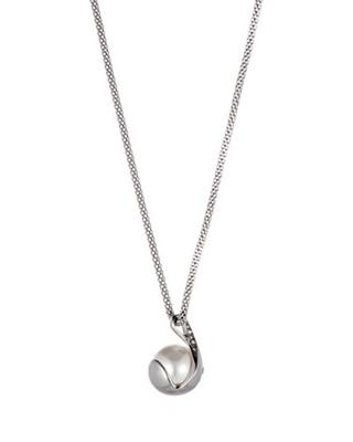 Skagen SKJ0089040 Ketting Agnethe staal-parel zilverkleurig-wit