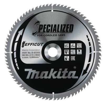 Makita Accessoires afkortzaagblad hout efficut 305x30x2,15 80t 10g - b-67315
