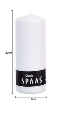 Cylinder d8h20 cm wit Spaas - Spaas