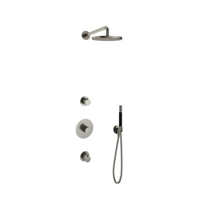 Hotbath Cobber - Inbouw Regendoucheset - Thermostatisch - Wandarm 38.5 cm - Hoofddouche 200 mm - Staafhanddouche - Waterbesparend - V02