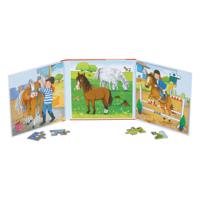 Goki magnetisch legpuzzelboek paardenstal, 40st. - thumbnail
