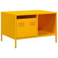 Salontafel 68,5x50x43,5 cm koudgewalst staal mosterdgeel - thumbnail