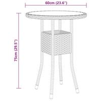 5-delige Loungeset poly rattan beige - thumbnail