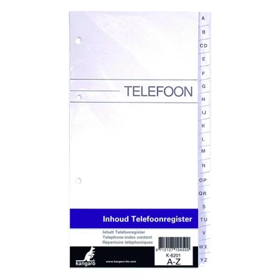 Telefoonregister navulling kan a-z 200x100mm 4r