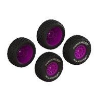 Arrma - Dboots fortress tire set glued (purple) (2 pairs) - thumbnail