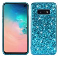Glitter Powder Shockproof TPU Protective Case for Galaxy S10+ (Blue) - thumbnail