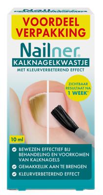 Nailner Kalknagelkwastje 2-in-1 voordeelverpakking 10 Milliliter Nailner Kalknagelkwastje 2-in-1 voordeelverpakking 10 Milliliter