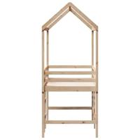 Halfhoogslaper met ladder en bedhuis grenenhout 90x190 cm - thumbnail