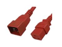 ACT AK5088 230V Stroomkabel C19/C20 Rood - 60 cm - thumbnail