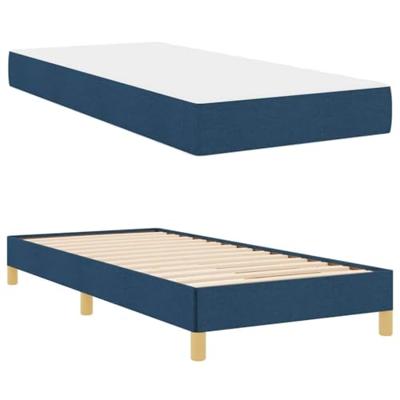 Boxspring bed Blauw en Bruin 80 x 200 cm