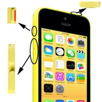 3 in 1 (Mute knop + / uit-knop + volumeknop) voor iPhone 5C geel - thumbnail