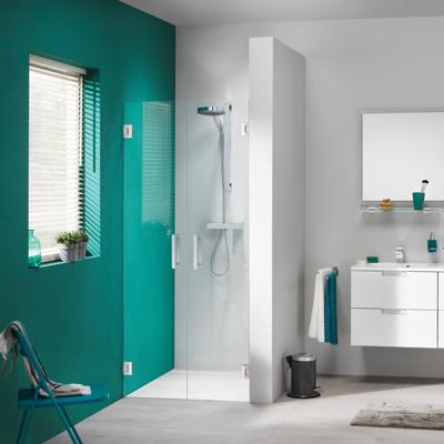 Nisdeur by Sealskin &apos;I AM&apos; 80x200 cm Pendeldeuren RVS Helder Glas Antikalk