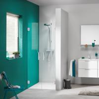 Nisdeur by Sealskin &apos;I AM&apos; 80x200 cm Pendeldeuren RVS Helder Glas Antikalk - thumbnail