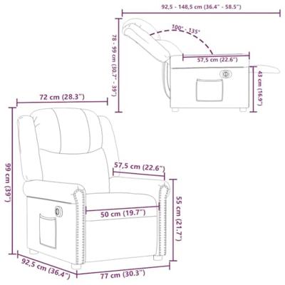 Massagestoel elektrisch verstelbaar kunstleer glanzend zwart