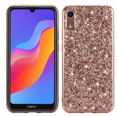 Glitter poeder schokbestendig TPU Case voor Huawei Honor Play 8A (Rose goud) Glitter poeder schokbestendig TPU Case voor Huawei Honor Play 8A (Rose goud)