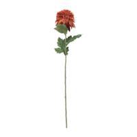 Kunstbloem chrysant groot - oranje - 73 cm - thumbnail