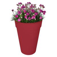 Bloempot - Elho - Loft Urban Rond - Hoogte 35 - Rood - L 34 x B 33,5 x H 45 cm - Buiten - 100% gerecycled - thumbnail