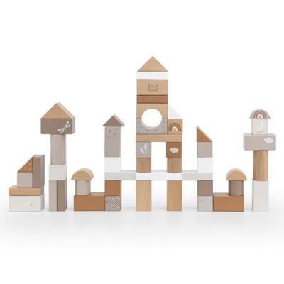 Label Label Houten blokken 50 stuks nougat