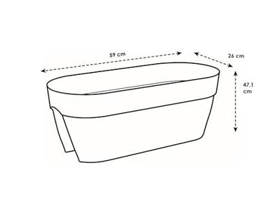 Elho vibia campana flower bridge 60 anthracite