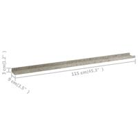 Wandschappen 4 st 115x9x3 cm betongrijs - thumbnail