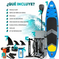 Opblaasbaar SUP-board met Accessoires Winvey SUP-B Blauw - thumbnail