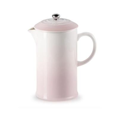 LE CREUSET - Aardewerk - Koffiepot met pers 0,80l Shell Pink