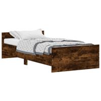 Bedframe met hoofd- en voeteneinde gerookt eiken 120x190 cm - thumbnail
