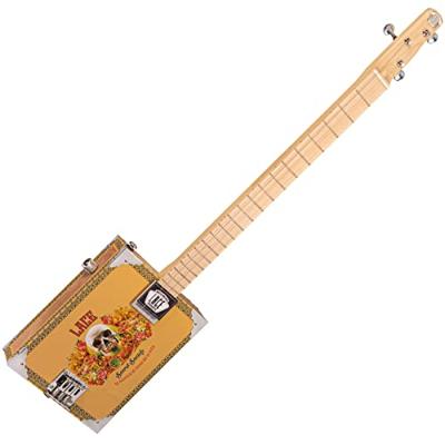 Lace Cigar Box Guitar Secret Society 3-string 3-snarige elektrische gitaar