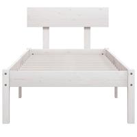Bedframe massief grenenhout wit 90x190 cm UK Single - thumbnail