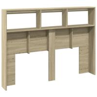 Hoofdbordkast met LED-verlichting 140x17x102 cm sonoma eiken - thumbnail