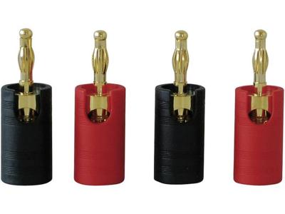 Audio Dynavox Banaan stekker set verguld 4 stuks