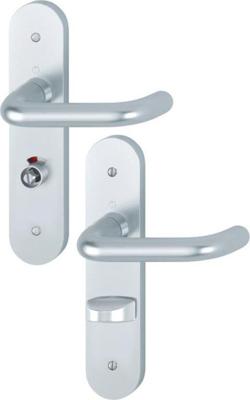 Hoppe deurkruk op schild vastdraaibaar - Paris - WC 72/8 links - deurdikte 40mm - F1