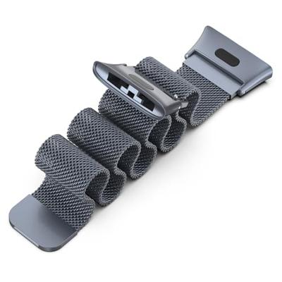 By Qubix - Milanese bandje - Space grey - Compatible met Xiaomi Redmi Watch 3 - Compatible Xiaomi bandje