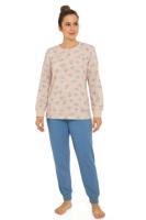 Tenderness dames pyjama Tricot lange mouw - Beige - thumbnail