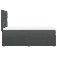 Boxspring met matras stof donkergrijs 90x190 cm - thumbnail