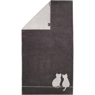 Cawö Cawö Cute Cats 6263 Badlaken 80x150 basalt/platin
