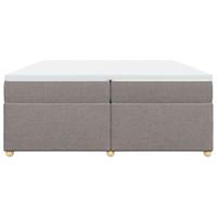 Boxspring met matras stof taupe 200x200 cm - thumbnail