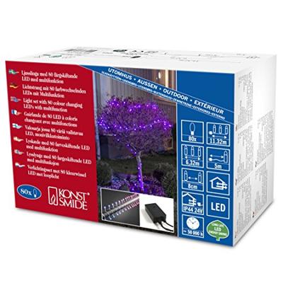 Konstsmide 3698-540 Micro-lichtketting Buiten werkt op het lichtnet Aantal lampen 80 LED RGB Konstsmide 3698-540 Micro-lichtketting Buiten werkt op het lichtnet Aantal lampen 80 LED RGB