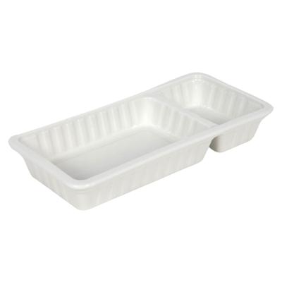 Frietbakje 20x9,5x3,2cm wit porselein